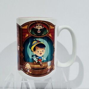 Disney Parks Pinocchio Ceramic Coffee Tea Mug Cup 14oz Beautiful Graphics No Dmg